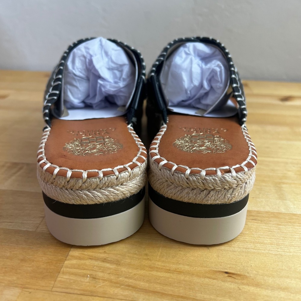 Vince Camuto Belinda Black Espadrille Slide Sandals Wide Width - Picture 5 of 13